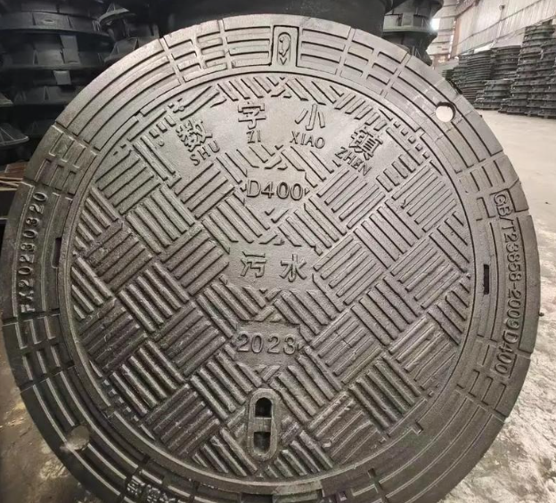 莲花球墨铸铁防沉降井盖展示